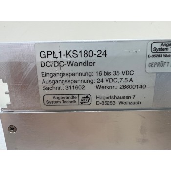 AST ANGEWANDTE SYSTEM TECHNIK GPL1-KS180-24 24VDC 7.5A DC-DC Wandler